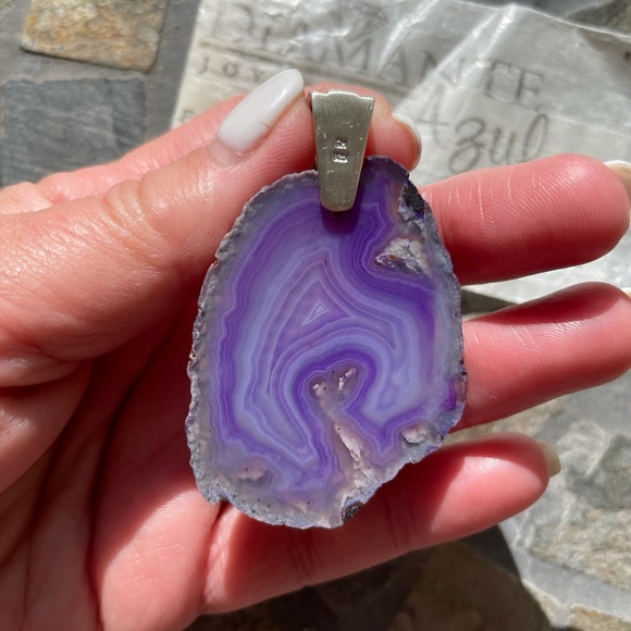Agate S925 sterling silver pendant - Picture 8 of 10